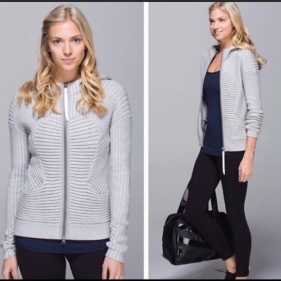 Lululemon Embrace Knit Gray Hoodie NWOT
